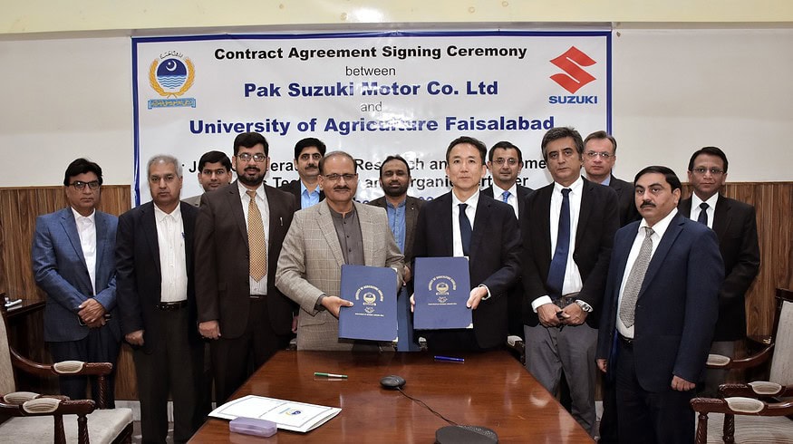 University of Agriculture Faisalabad and Pak Suzuki Motor will collaborate on biogas and organic fertilizer research