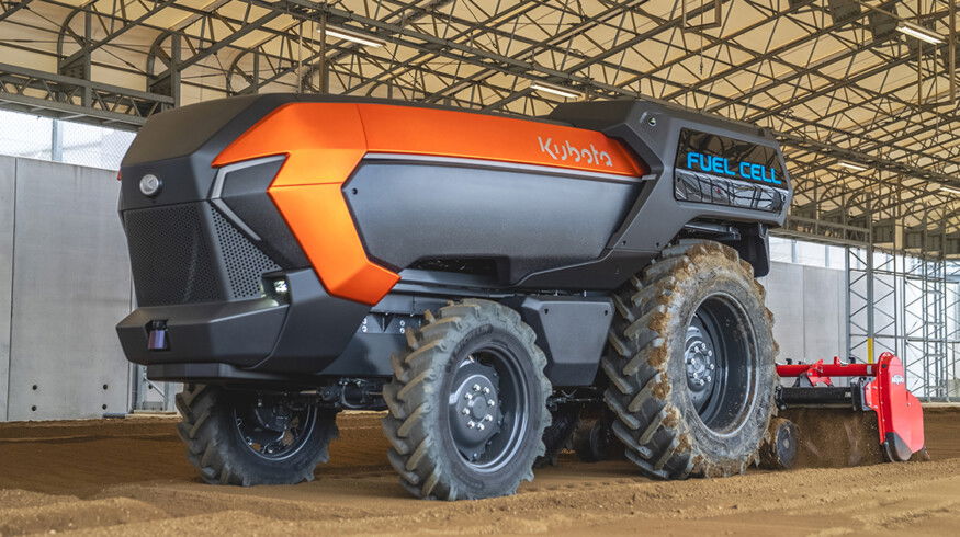 Kubota unveils hydrogen-powered driverless tractor to address global farm labor shortage