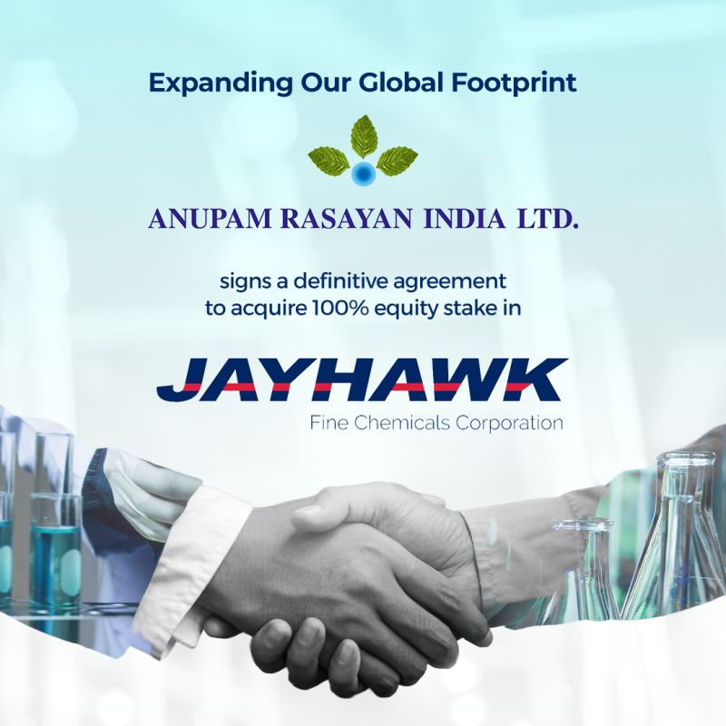 Anupam Rasayan to acquire Jayhawk Fine Chemicals in $150 million deal