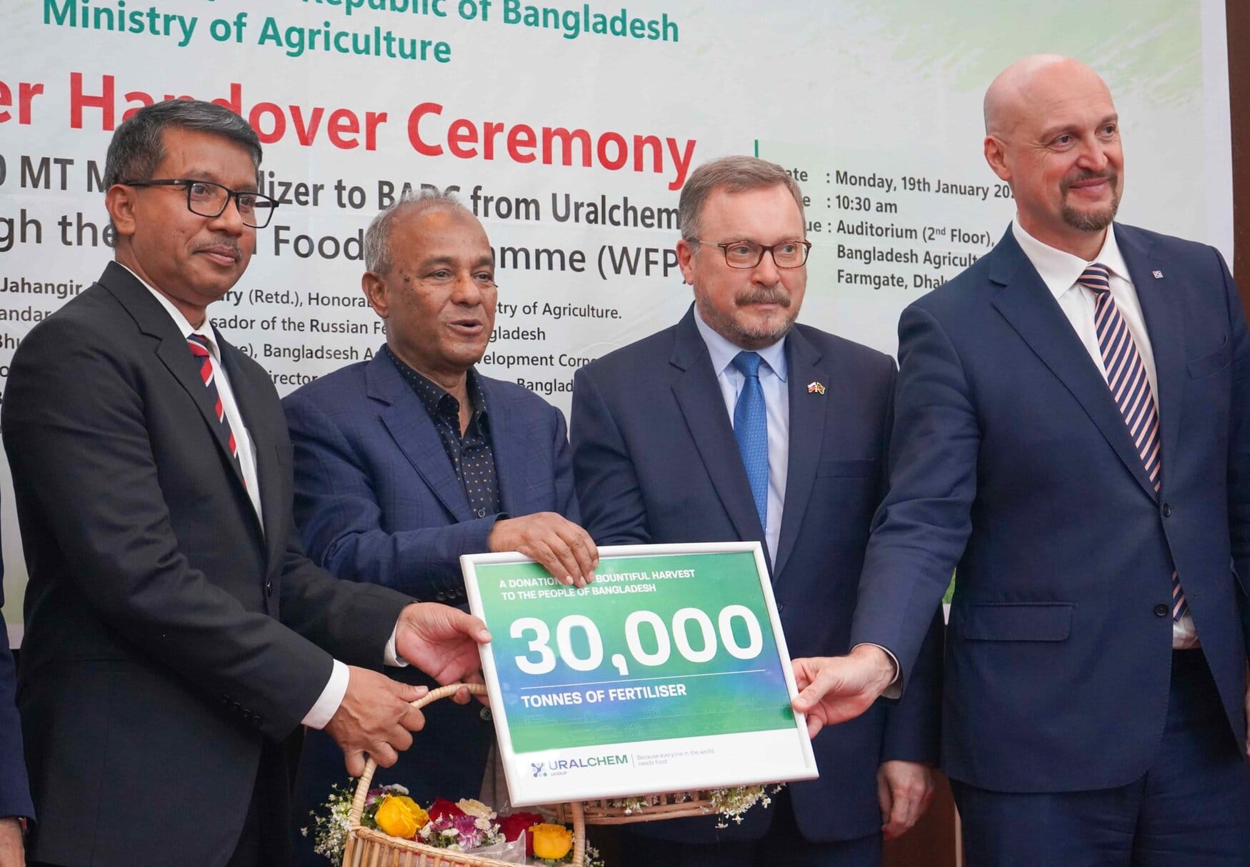 Uralchem delivers 30,000 tonnes of humanitarian potash to Bangladesh