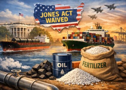 U.S. White House waives shipping rules as fertilizer supply concerns intensify