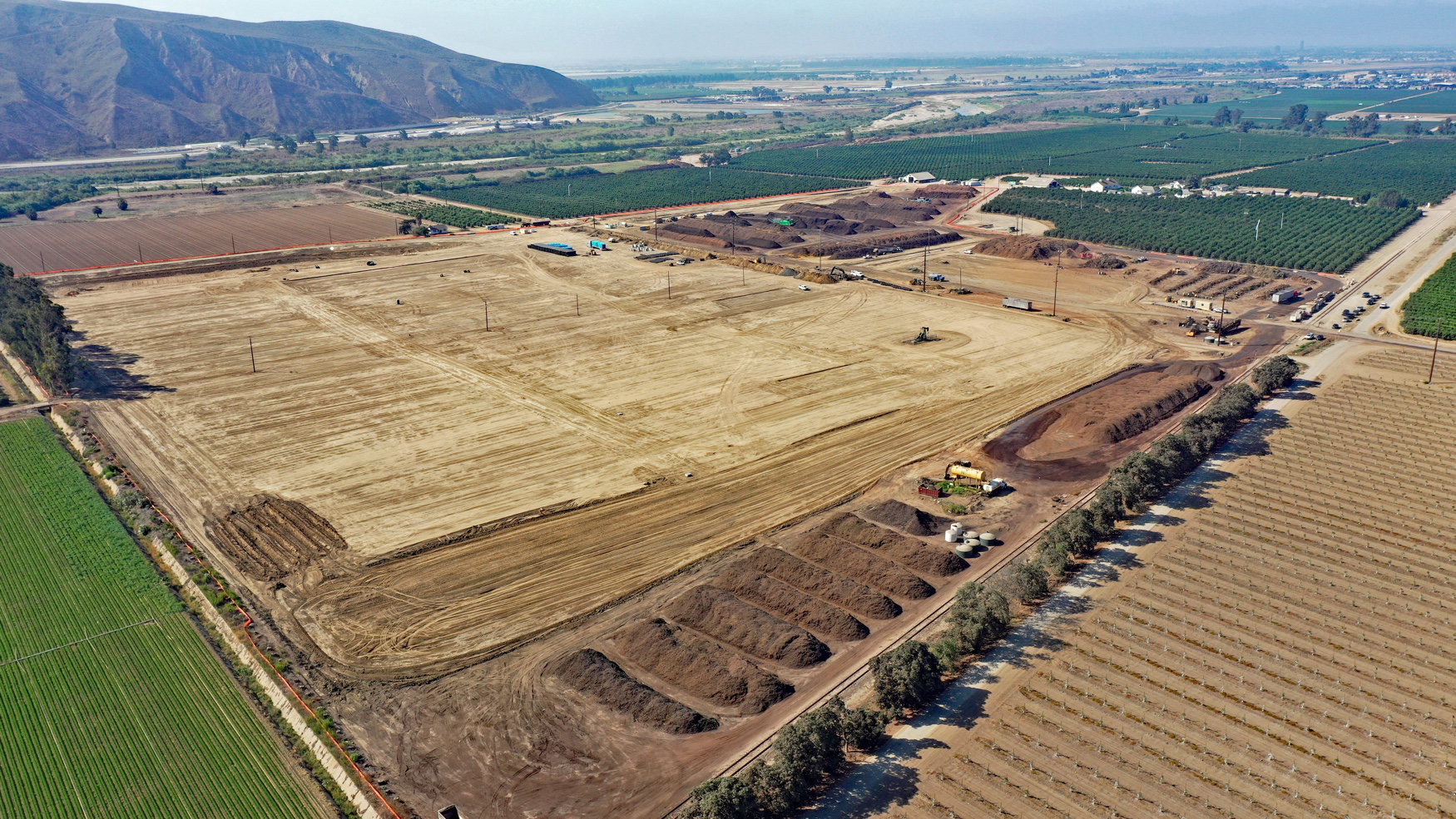 Agromin and Limoneira advance 70-acre composting center in California